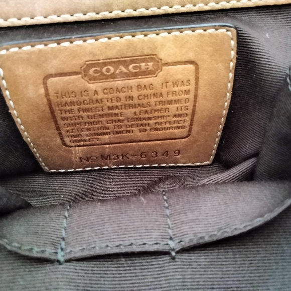Vintage Coach  Leather canvas monogram Small Handbag - Picture 9 of 16